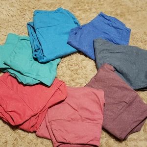Lot of Heathered OS Lularoe Leggings